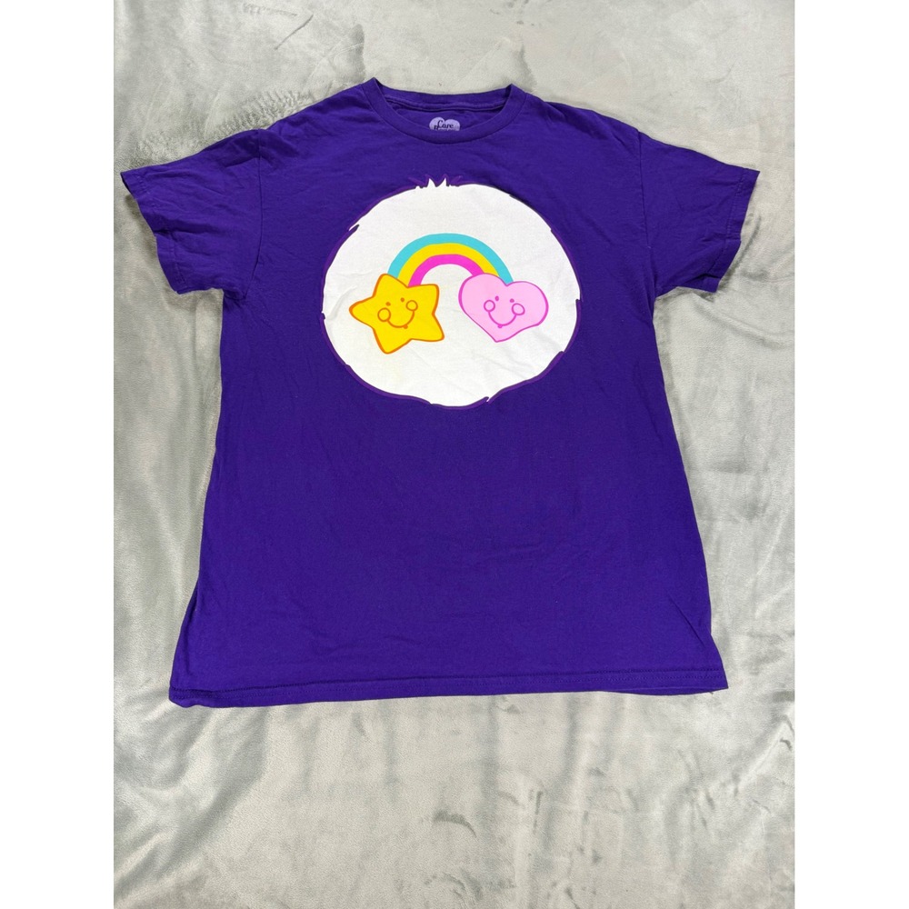 Women's Care Bears Best Friend Bear Costume Halloween Purple Cotton Tshirt Med